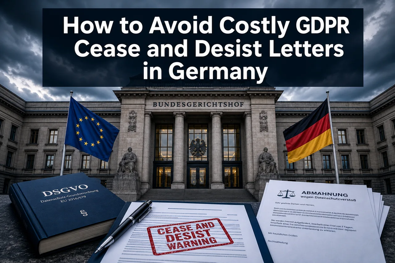 Cómo evitar costosas cartas de cese y desistimiento del GDPR en Alemania